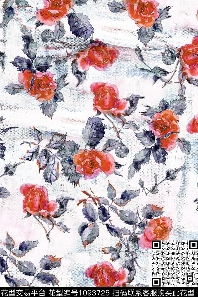 数码华亿平台花卉女装数码印花华亿平台下载（图片编号: 1093725） - 瓦栏（Walan）