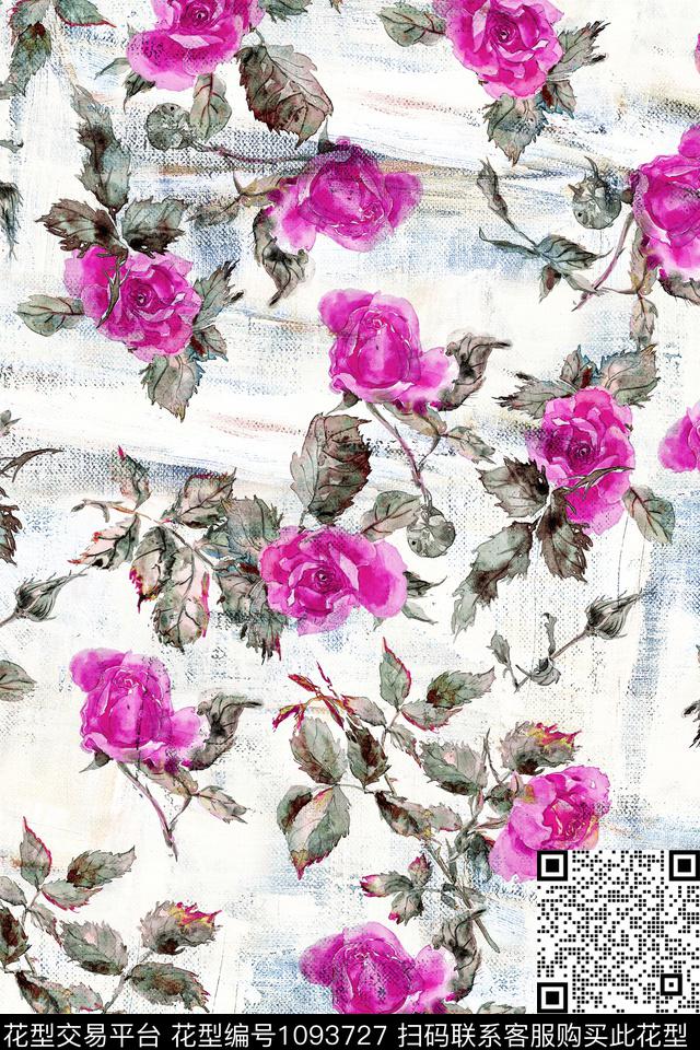 数码华亿平台花卉女装数码印花华亿平台下载（图片编号: 1093727） - 瓦栏（Walan）