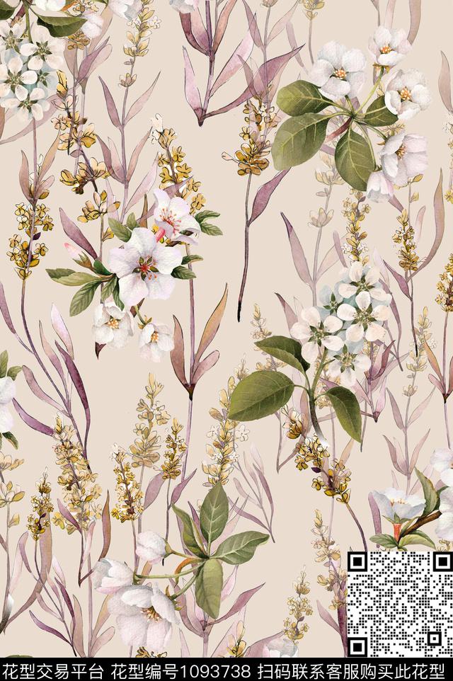 数码华亿平台花卉女装数码印花华亿平台下载（图片编号: 1093738） - 瓦栏（Walan）