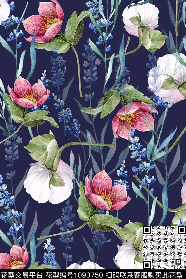 数码华亿平台花卉女装数码印花华亿平台下载（图片编号: 1093750） - 瓦栏（Walan）