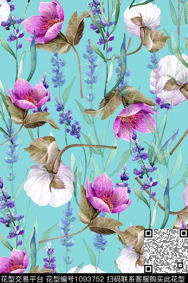 数码华亿平台花卉女装数码印花华亿平台下载（图片编号: 1093752） - 瓦栏（Walan）
