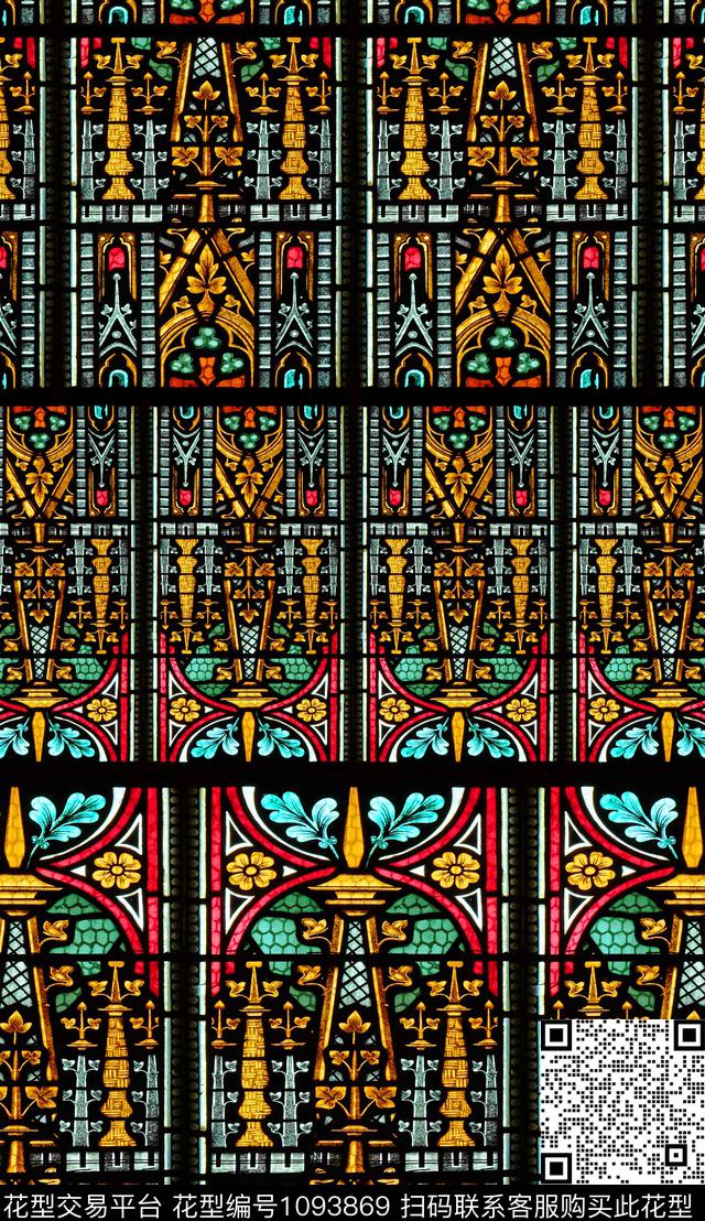 数码华亿平台民族风复古数码印花华亿平台下载（图片编号: 1093869） - 瓦栏（Walan）