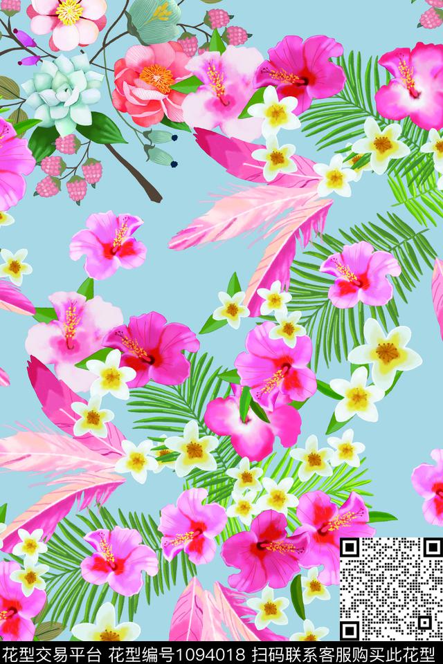 大花数码华亿平台小碎花数码印花华亿平台下载（图片编号: 1094018） - 瓦栏（Walan）