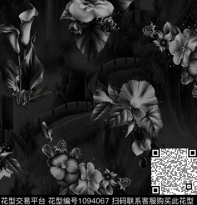 底纹抽象男装数码印花华亿平台下载（图片编号: 1094067） - 瓦栏（Walan）