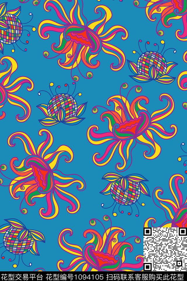 数码华亿平台小碎花定位花数码印花华亿平台下载（图片编号: 1094105） - 瓦栏（Walan）