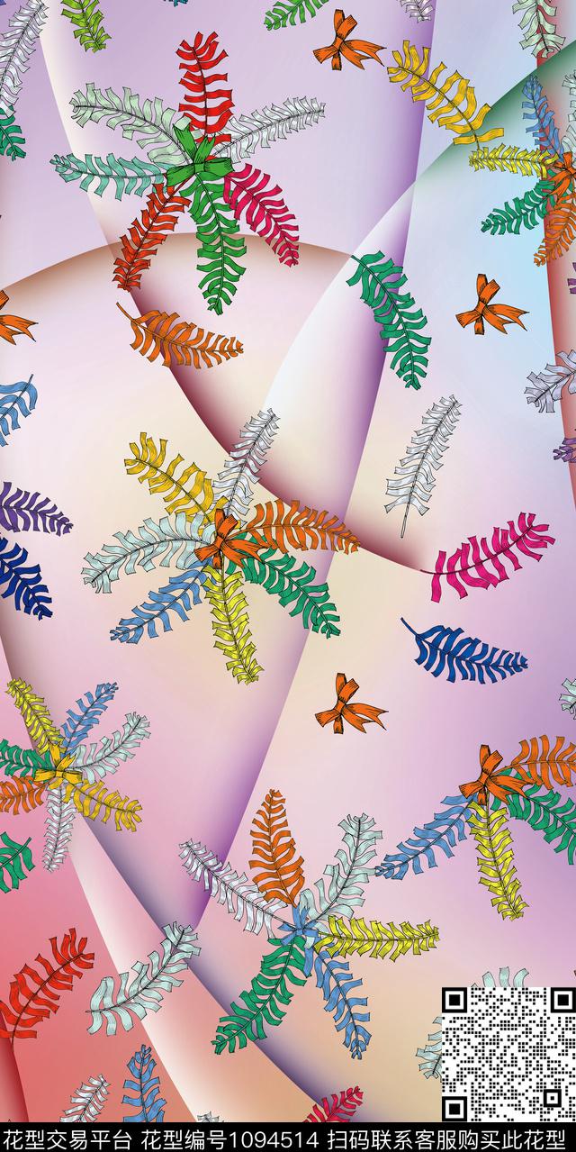 趣味肌理抽象数码印花华亿平台下载（图片编号: 1094514） - 瓦栏（Walan）