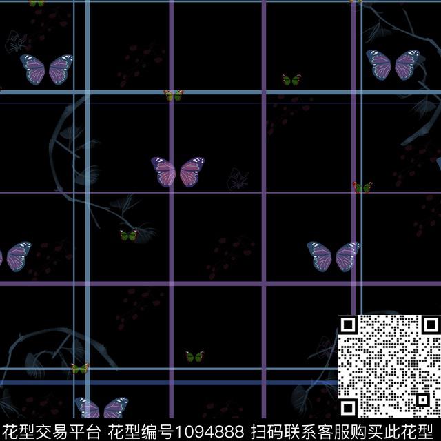 数码华亿平台格子几何数码印花华亿平台下载（图片编号: 1094888） - 瓦栏（Walan）