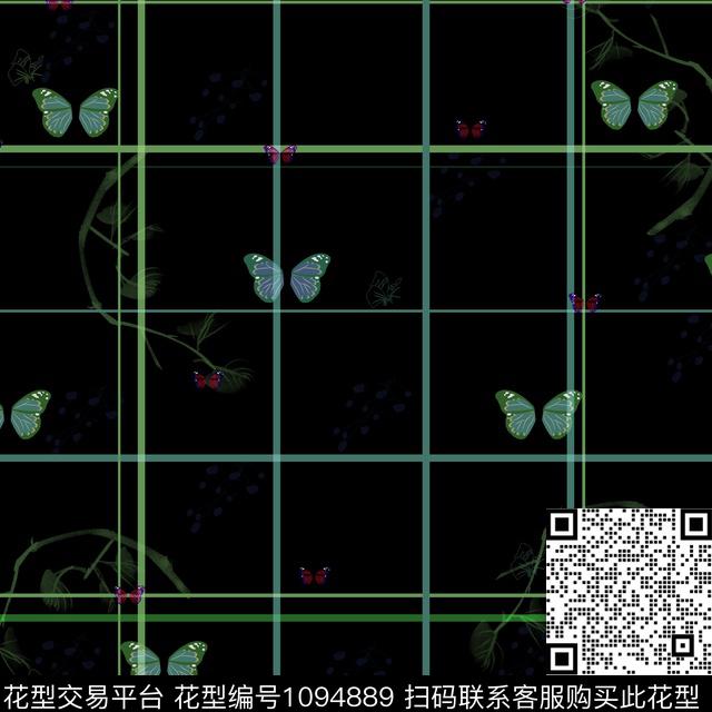 数码华亿平台格子几何数码印花华亿平台下载（图片编号: 1094889） - 瓦栏（Walan）