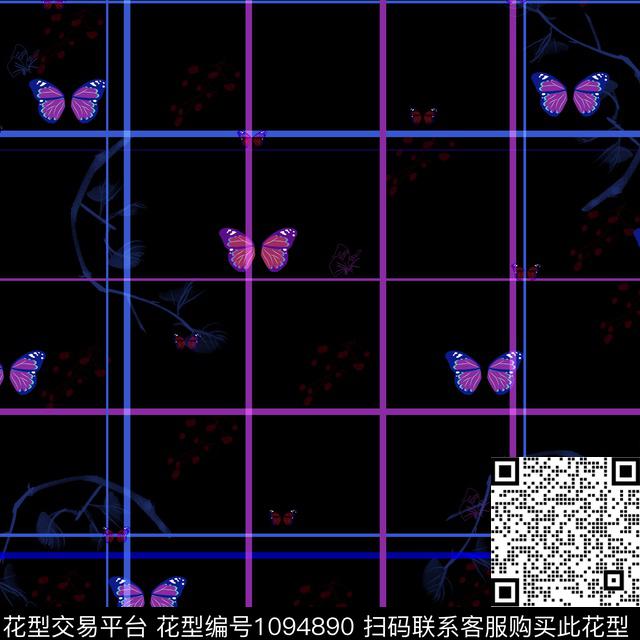 数码华亿平台格子几何数码印花华亿平台下载（图片编号: 1094890） - 瓦栏（Walan）