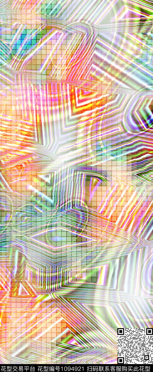 条纹民族风抽象数码印花华亿平台下载（图片编号: 1094921） - 瓦栏（Walan）