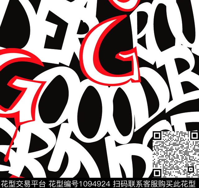 字母数码印花华亿平台下载（图片编号: 1094924） - 瓦栏（Walan）