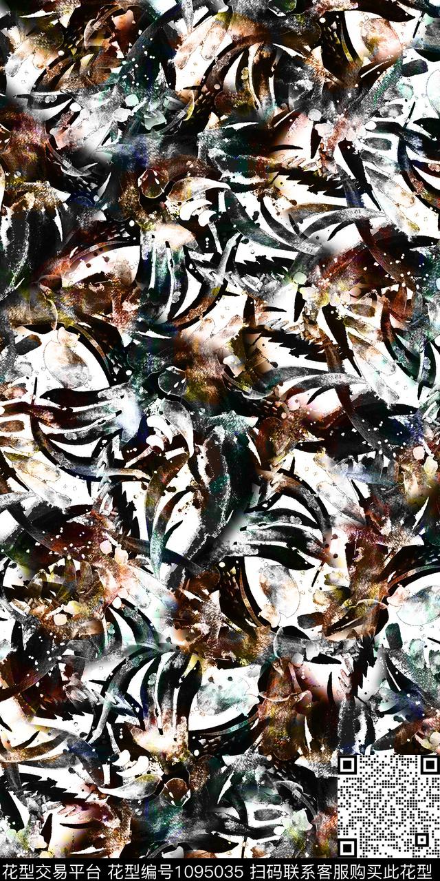 数码华亿平台抽象数码印花华亿平台下载（图片编号: 1095035） - 瓦栏（Walan）