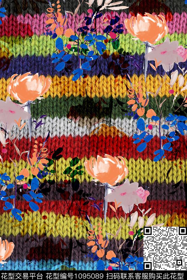 数码华亿平台休闲花卉数码印花华亿平台下载（图片编号: 1095089） - 瓦栏（Walan）