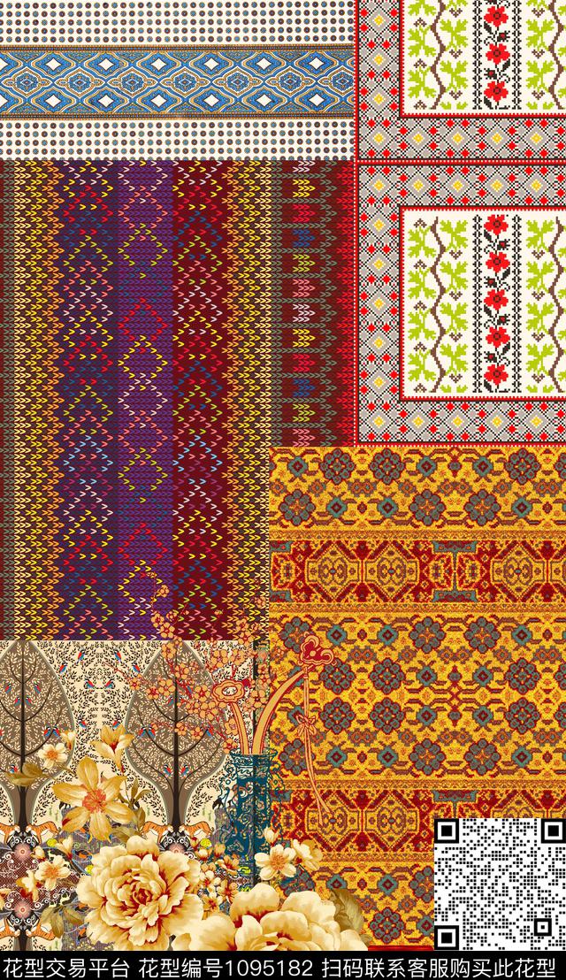 数码华亿平台定位花波西米亚数码印花华亿平台下载（图片编号: 1095182） - 瓦栏（Walan）