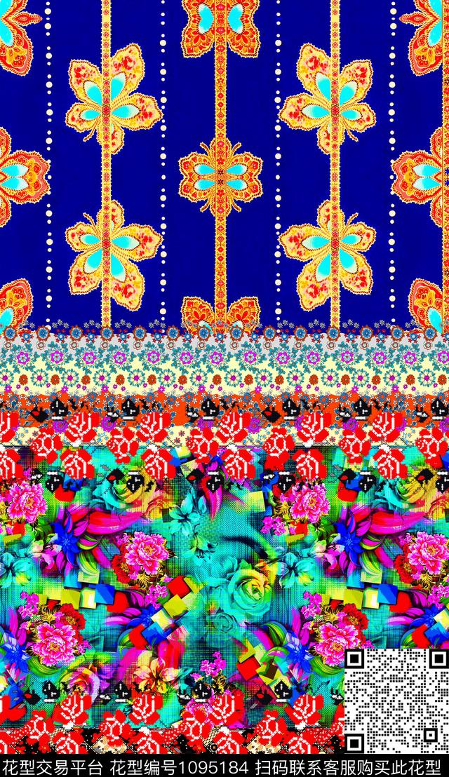 数码华亿平台定位花波西米亚数码印花华亿平台下载（图片编号: 1095184） - 瓦栏（Walan）