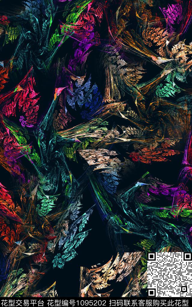 炫彩肌理抽象数码印花华亿平台下载（图片编号: 1095202） - 瓦栏（Walan）