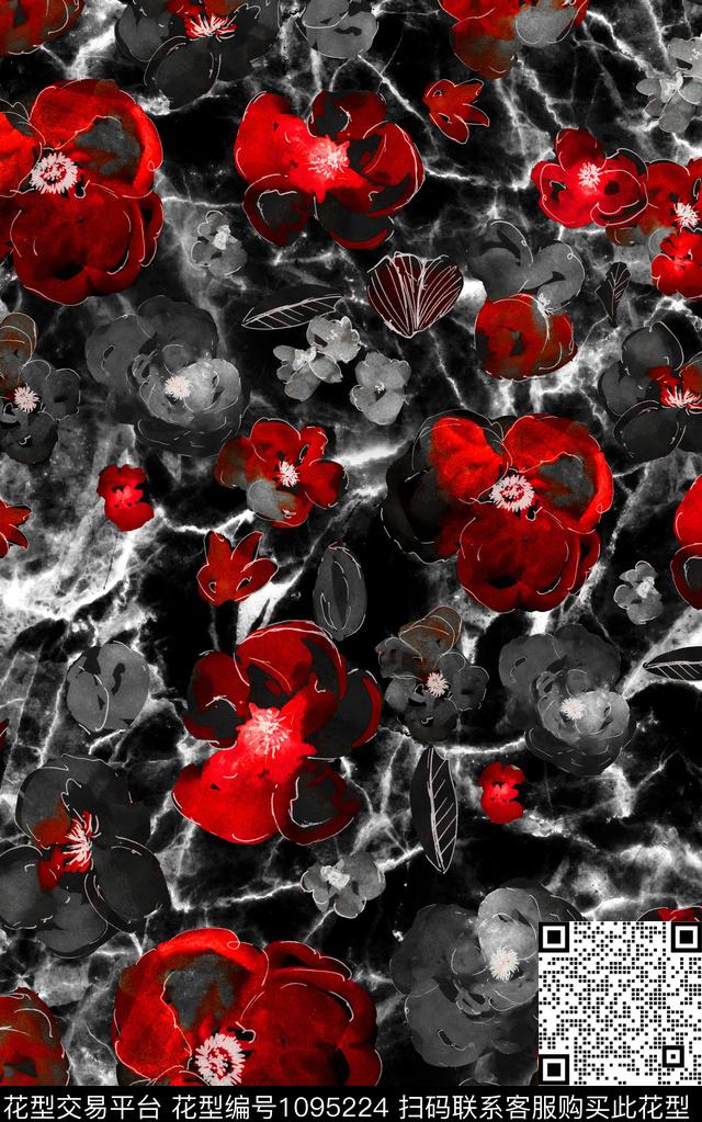 数码华亿平台男装花卉数码印花华亿平台下载（图片编号: 1095224） - 瓦栏（Walan）