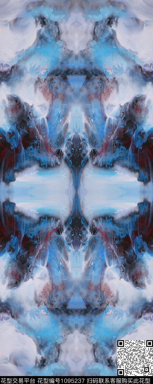 抽象云海油画华亿平台数码印花华亿平台下载（图片编号: 1095237） - 瓦栏（Walan）