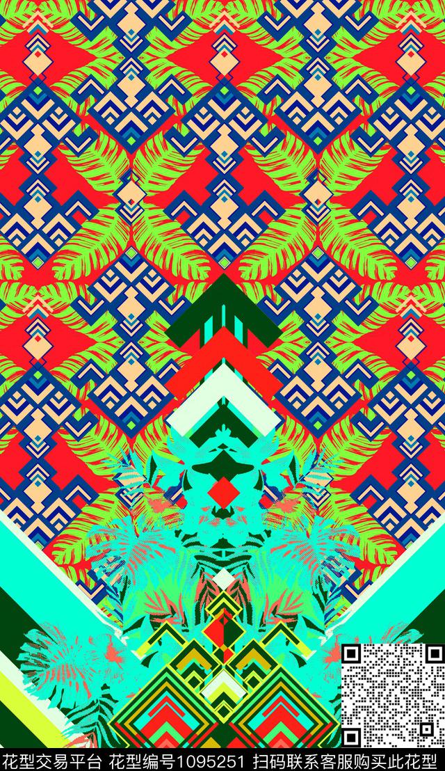 数码华亿平台民族风连衣裙数码印花华亿平台下载（图片编号: 1095251） - 瓦栏（Walan）