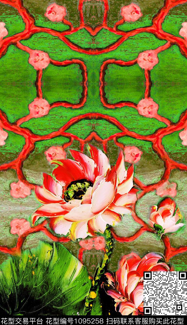 数码华亿平台定位花花卉数码印花华亿平台下载（图片编号: 1095258） - 瓦栏（Walan）