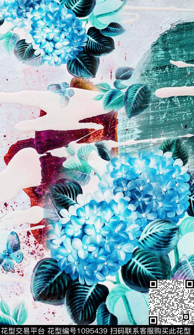 数码华亿平台连衣裙花卉数码印花华亿平台下载（图片编号: 1095439） - 瓦栏（Walan）