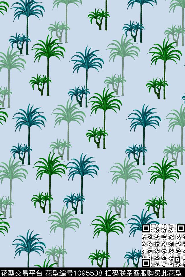 椰子树男装树林数码印花华亿平台下载（图片编号: 1095538） - 瓦栏（Walan）