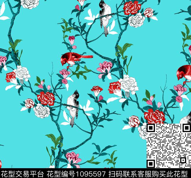 小碎花粉红新品数码印花华亿平台下载（图片编号: 1095597） - 瓦栏（Walan）