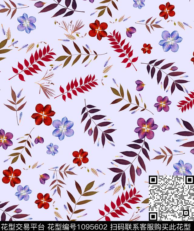 小碎花粉红新品数码印花华亿平台下载（图片编号: 1095602） - 瓦栏（Walan）