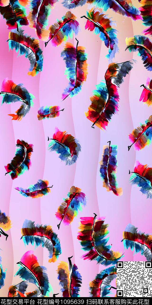 肌理趣味抽象数码印花华亿平台下载（图片编号: 1095639） - 瓦栏（Walan）