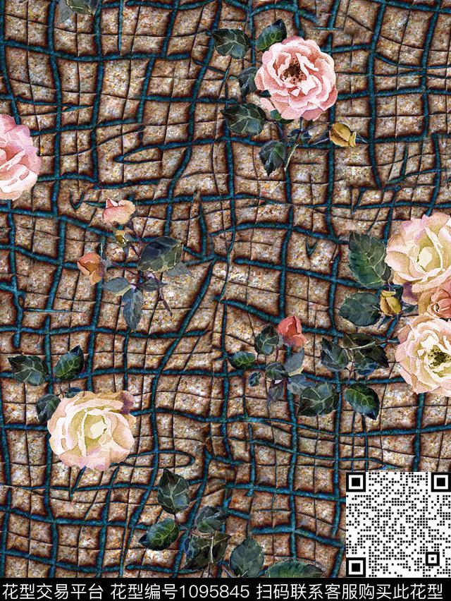 波西米亚花卉中老年数码印花华亿平台下载（图片编号: 1095845） - 瓦栏（Walan）