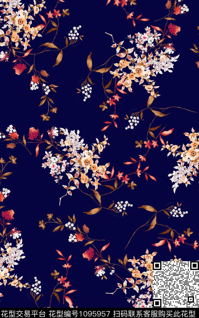 小碎花花卉小野花数码印花华亿平台下载（图片编号: 1095957） - 瓦栏（Walan）