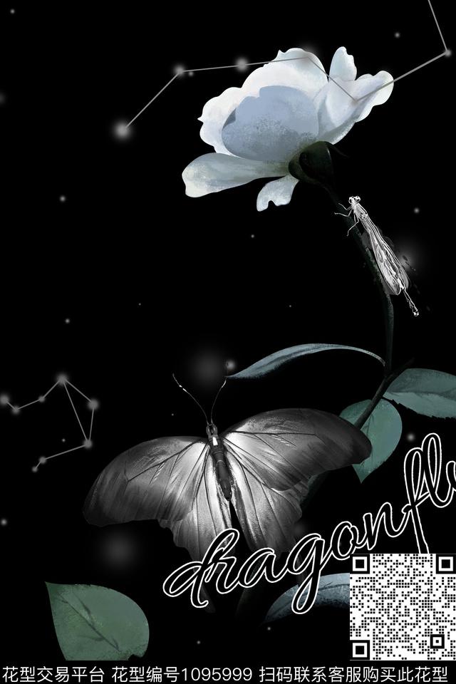 卡通花卉鸟/昆虫数码印花华亿平台下载（图片编号: 1095999） - 瓦栏（Walan）