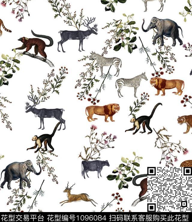 小碎花动物花卉新品数码印花华亿平台下载（图片编号: 1096084） - 瓦栏（Walan）
