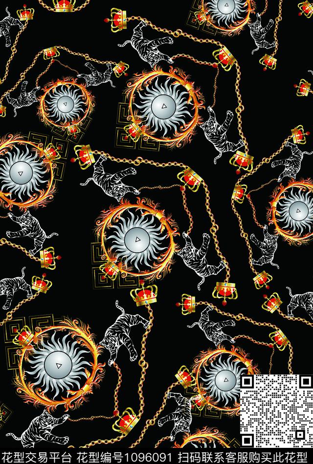 男装大牌风老虎数码印花华亿平台下载（图片编号: 1096091） - 瓦栏（Walan）