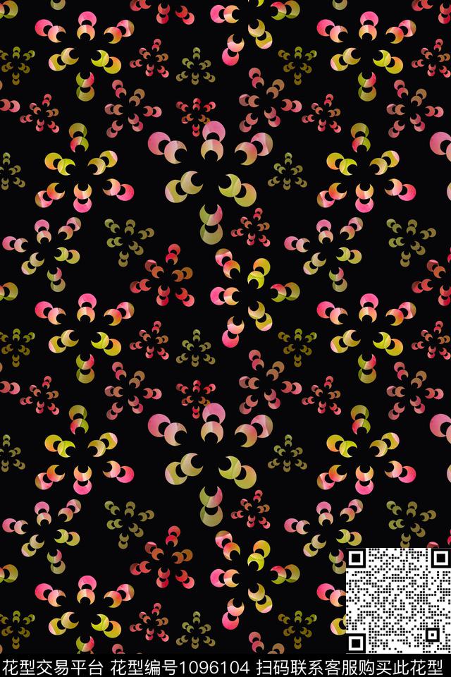 民族花卉碎碎花青蓝雅韵系列传统印花华亿平台下载（图片编号: 1096104） - 瓦栏（Walan）