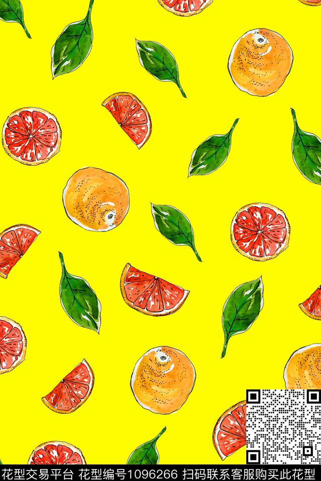 水果女装橘子数码印花华亿平台下载（图片编号: 1096266） - 瓦栏（Walan）