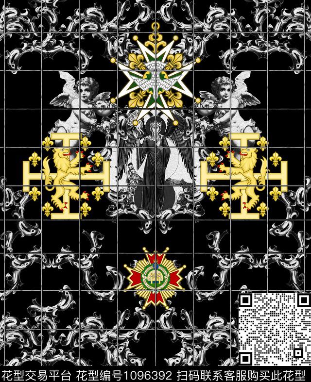 数码华亿平台定位花抽象数码印花华亿平台下载（图片编号: 1096392） - 瓦栏（Walan）