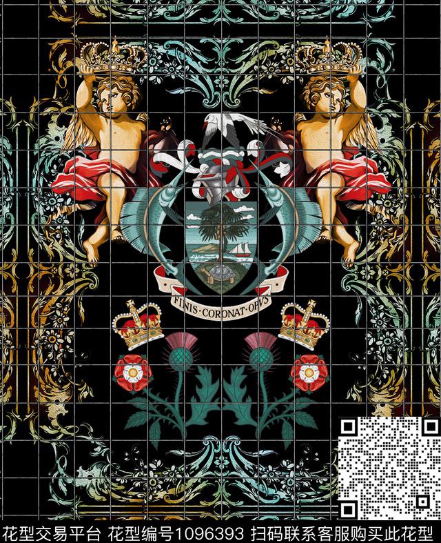 数码华亿平台定位花抽象数码印花华亿平台下载（图片编号: 1096393） - 瓦栏（Walan）