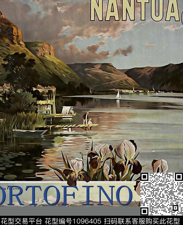 定位花花卉复古数码印花华亿平台下载（图片编号: 1096405） - 瓦栏（Walan）