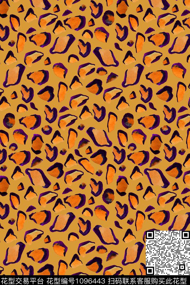 豹纹女装动物纹数码印花华亿平台下载（图片编号: 1096443） - 瓦栏（Walan）