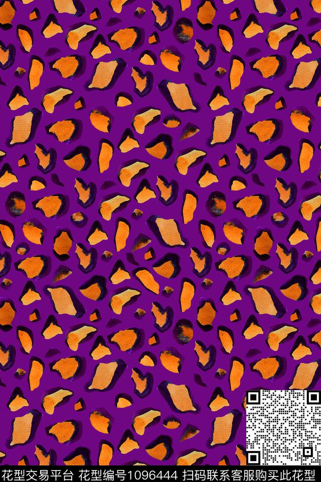 豹纹女装动物纹数码印花华亿平台下载（图片编号: 1096444） - 瓦栏（Walan）