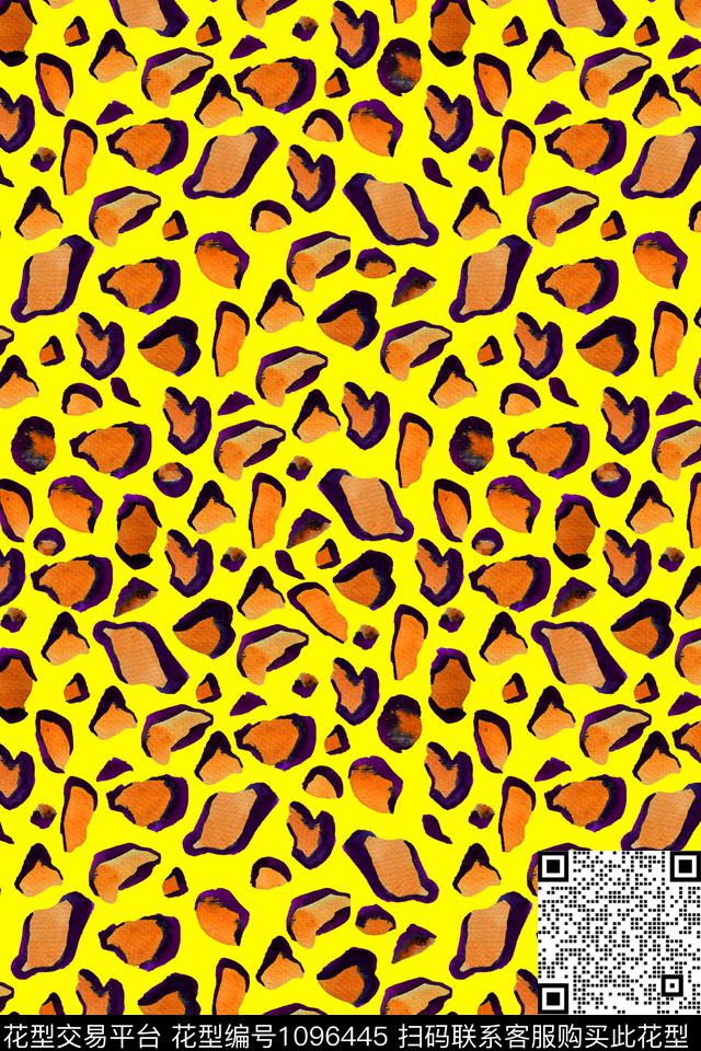 豹纹女装动物纹数码印花华亿平台下载（图片编号: 1096445） - 瓦栏（Walan）