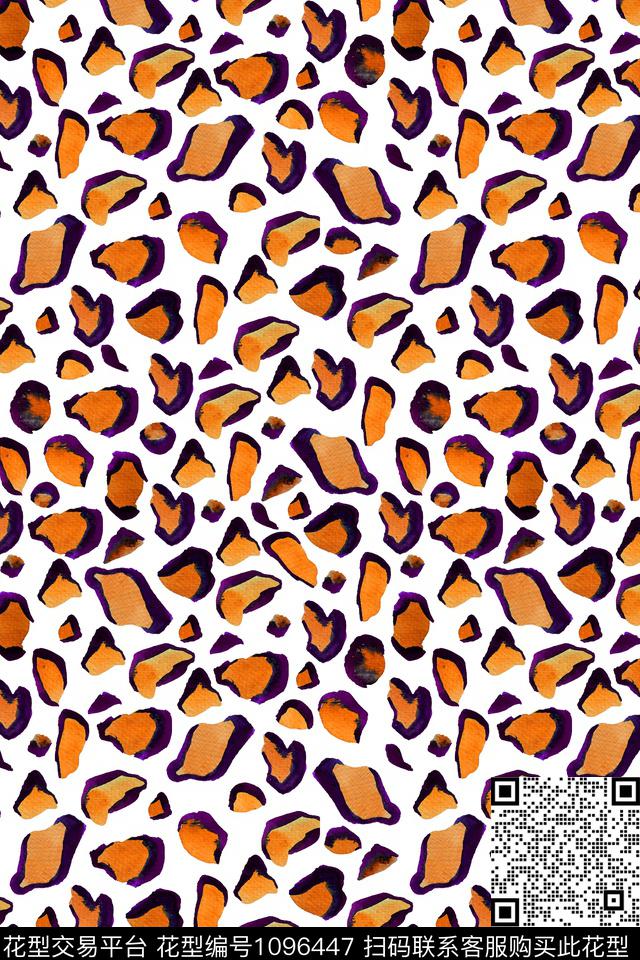 豹纹女装动物纹数码印花华亿平台下载（图片编号: 1096447） - 瓦栏（Walan）