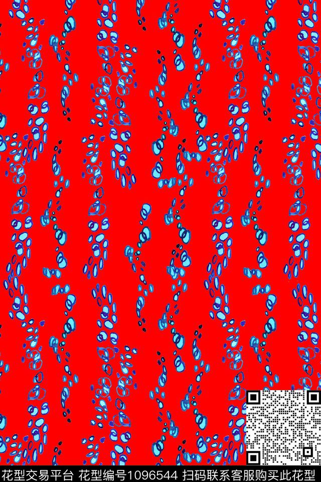几何抽象花卉圆形数码印花华亿平台下载（图片编号: 1096544） - 瓦栏（Walan）
