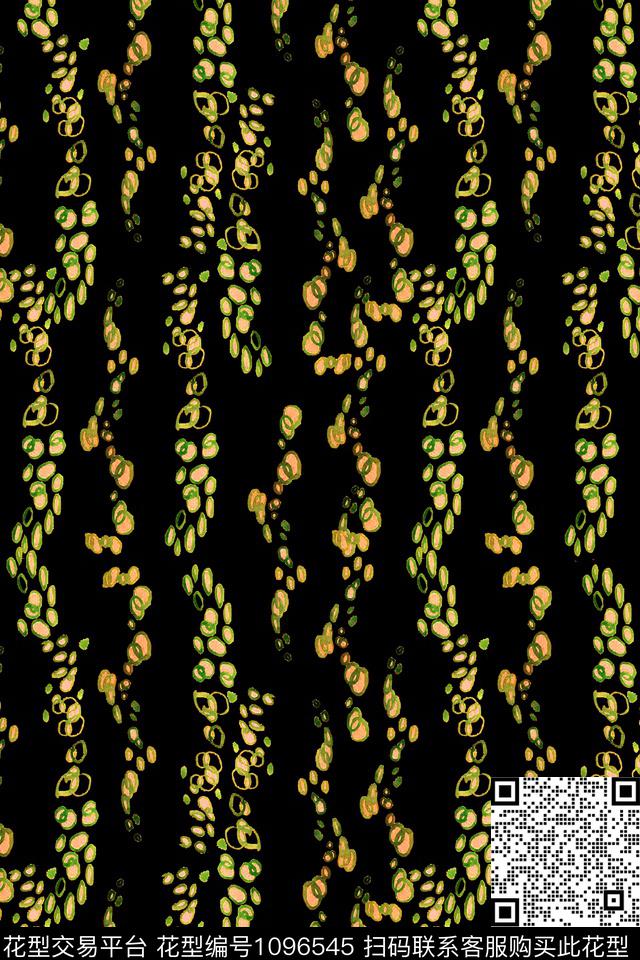 几何抽象花卉圆形数码印花华亿平台下载（图片编号: 1096545） - 瓦栏（Walan）