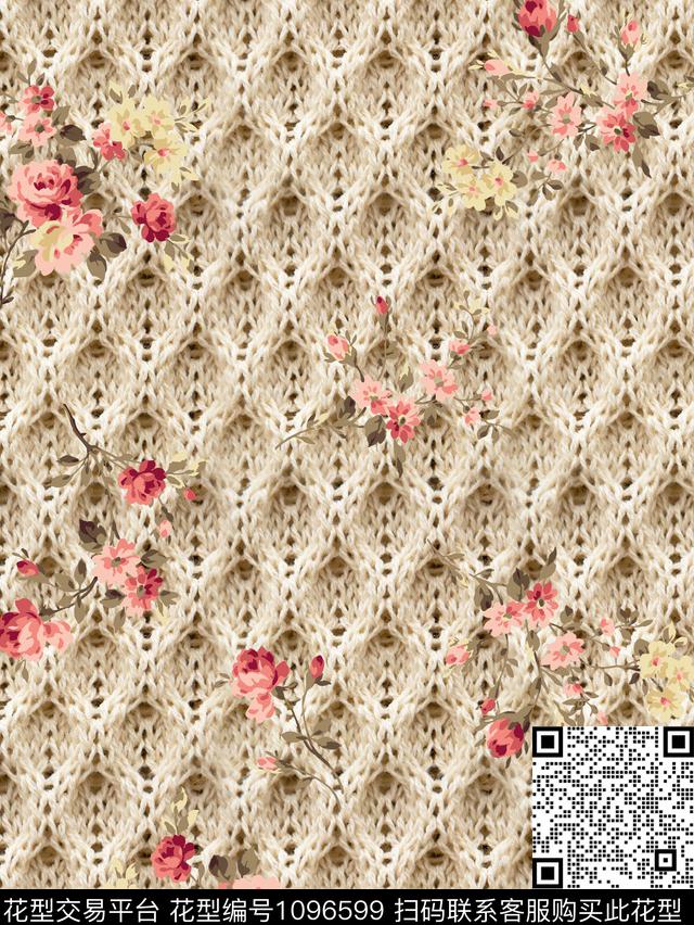 秋冬华亿平台花卉中老年数码印花华亿平台下载（图片编号: 1096599） - 瓦栏（Walan）