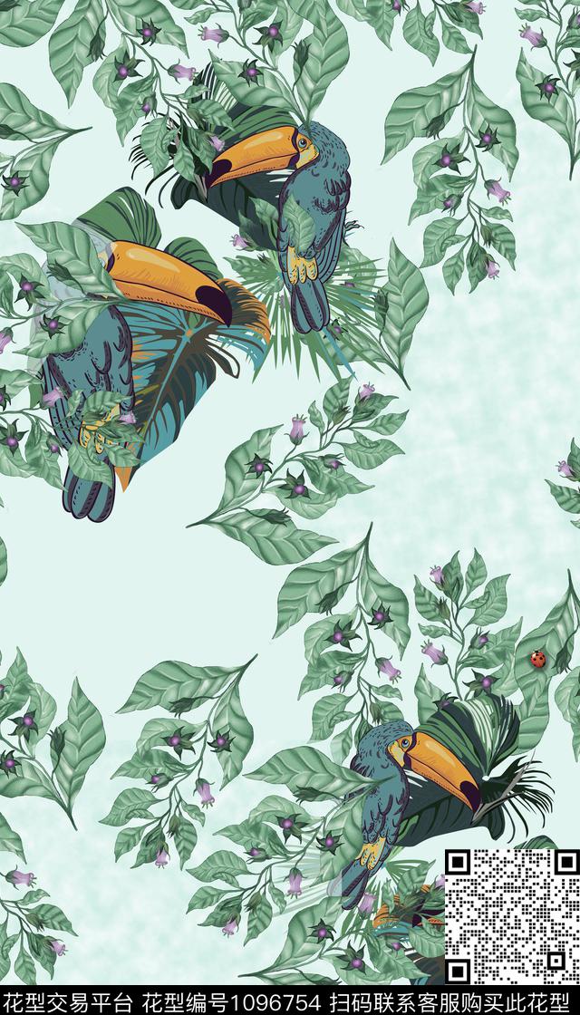 花卉女装热带华亿平台数码印花华亿平台下载（图片编号: 1096754） - 瓦栏（Walan）
