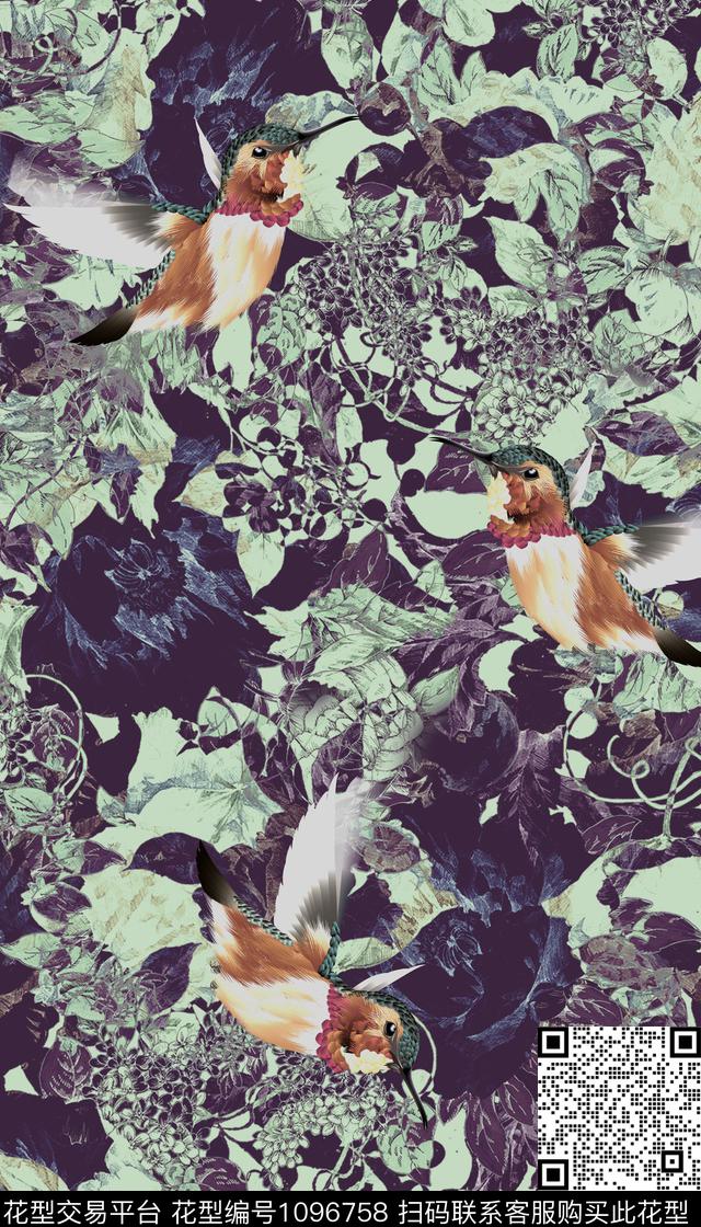 花卉女装热带华亿平台数码印花华亿平台下载（图片编号: 1096758） - 瓦栏（Walan）