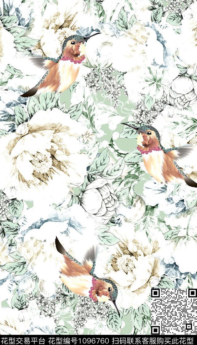 花卉女装热带华亿平台数码印花华亿平台下载（图片编号: 1096760） - 瓦栏（Walan）