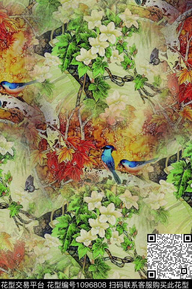 大花炫彩创意数码印花华亿平台下载（图片编号: 1096808） - 瓦栏（Walan）